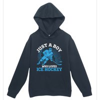 Just A Boy Who Loves Ice Hockey For Hockey Urban Pullover Hoodie