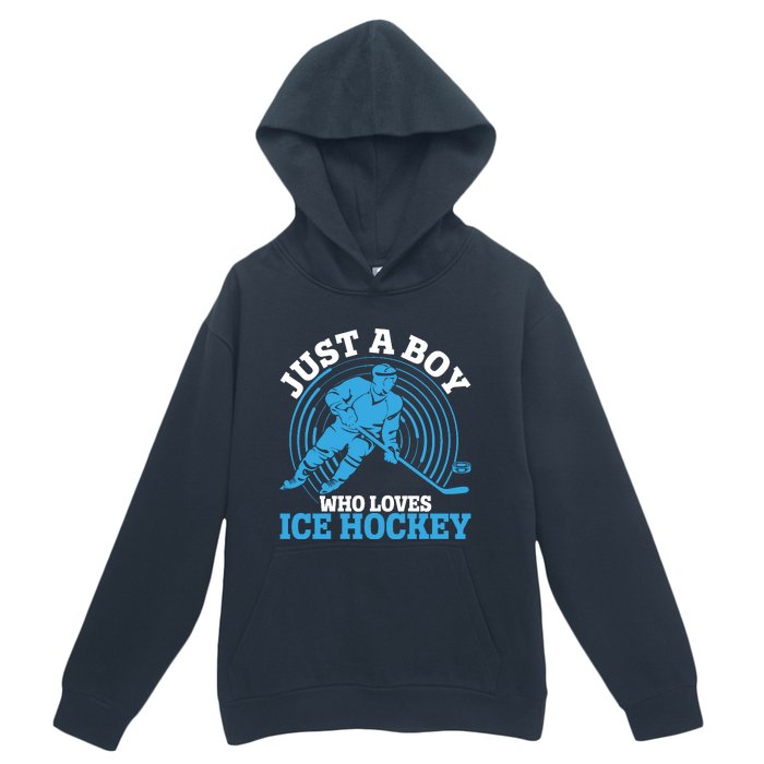 Just A Boy Who Loves Ice Hockey For Hockey Urban Pullover Hoodie