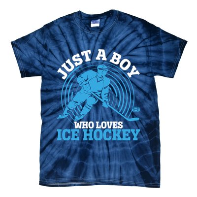 Just A Boy Who Loves Ice Hockey For Hockey Tie-Dye T-Shirt