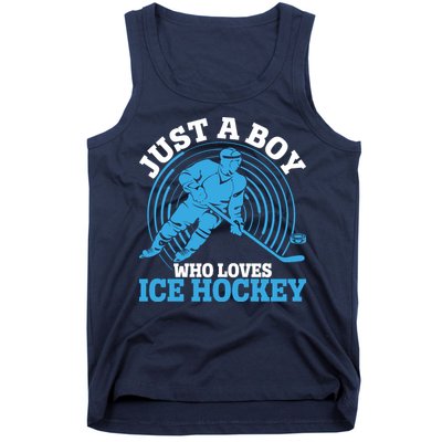 Just A Boy Who Loves Ice Hockey For Hockey Tank Top