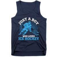 Just A Boy Who Loves Ice Hockey For Hockey Tank Top