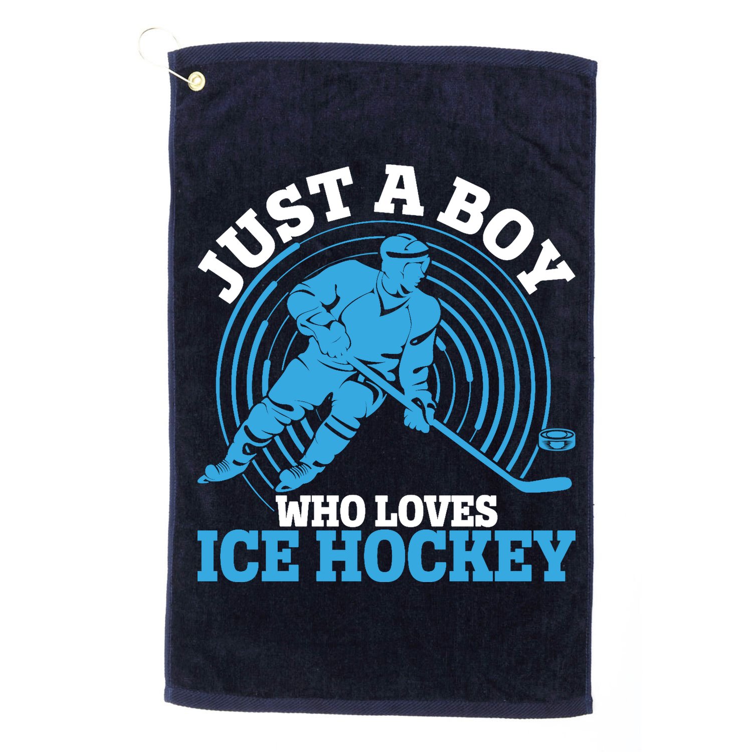 Just A Boy Who Loves Ice Hockey For Hockey Golf Towel