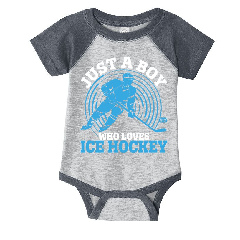 Just A Boy Who Loves Ice Hockey For Hockey Infant Baby Jersey Bodysuit
