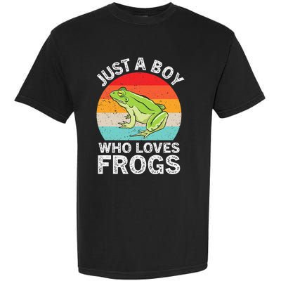 Just A Boy Who Loves Frogs Garment-Dyed Heavyweight T-Shirt