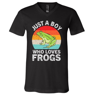 Just A Boy Who Loves Frogs V-Neck T-Shirt