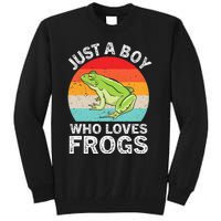 Just A Boy Who Loves Frogs Tall Sweatshirt