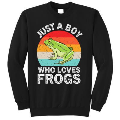 Just A Boy Who Loves Frogs Tall Sweatshirt