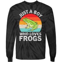 Just A Boy Who Loves Frogs Tie-Dye Long Sleeve Shirt