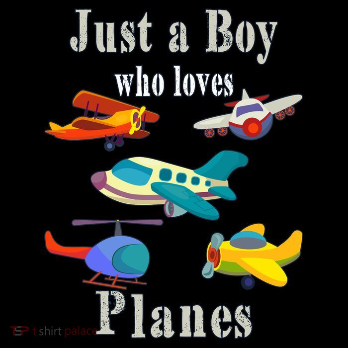Just A Boy Who Loves Planes Airplane Full-Length Apron With Pockets