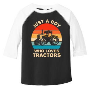 Just A Boy Who Loves Tractors Farm Kids Birthday Gift Toddler Fine Jersey T-Shirt