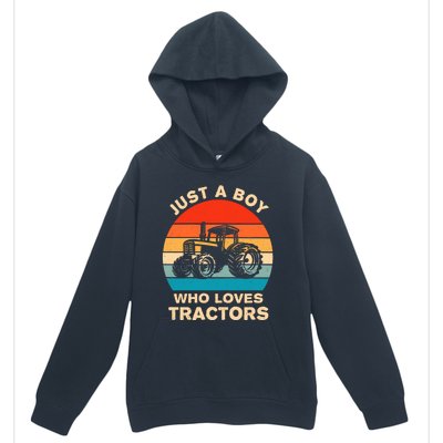 Just A Boy Who Loves Tractors Farm Kids Birthday Gift Urban Pullover Hoodie