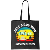 Just A Boy Who Loves Buses Birthday Yellow School Bus Lover Tote Bag