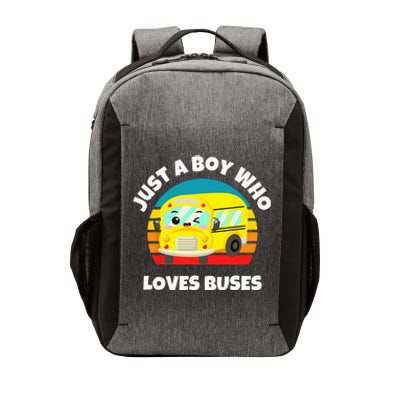 Just A Boy Who Loves Buses Birthday Yellow School Bus Lover Vector Backpack