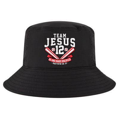 Jesus and Baseball Team Jesus Christian Matthew 2819 Verse Cool Comfort Performance Bucket Hat