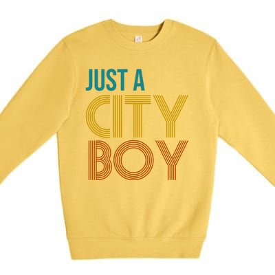 Just A City Boy Funny Premium Crewneck Sweatshirt