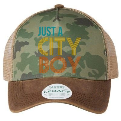 Just A City Boy Funny Legacy Tie Dye Trucker Hat