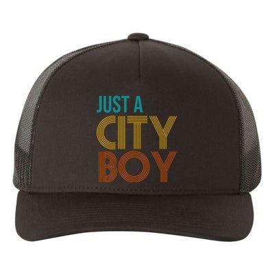 Just A City Boy Funny Yupoong Adult 5-Panel Trucker Hat