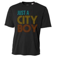 Just A City Boy Funny Cooling Performance Crew T-Shirt