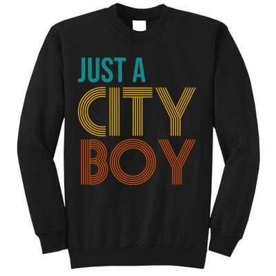Just A City Boy Funny Sweatshirt