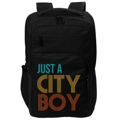 Just A City Boy Funny Impact Tech Backpack