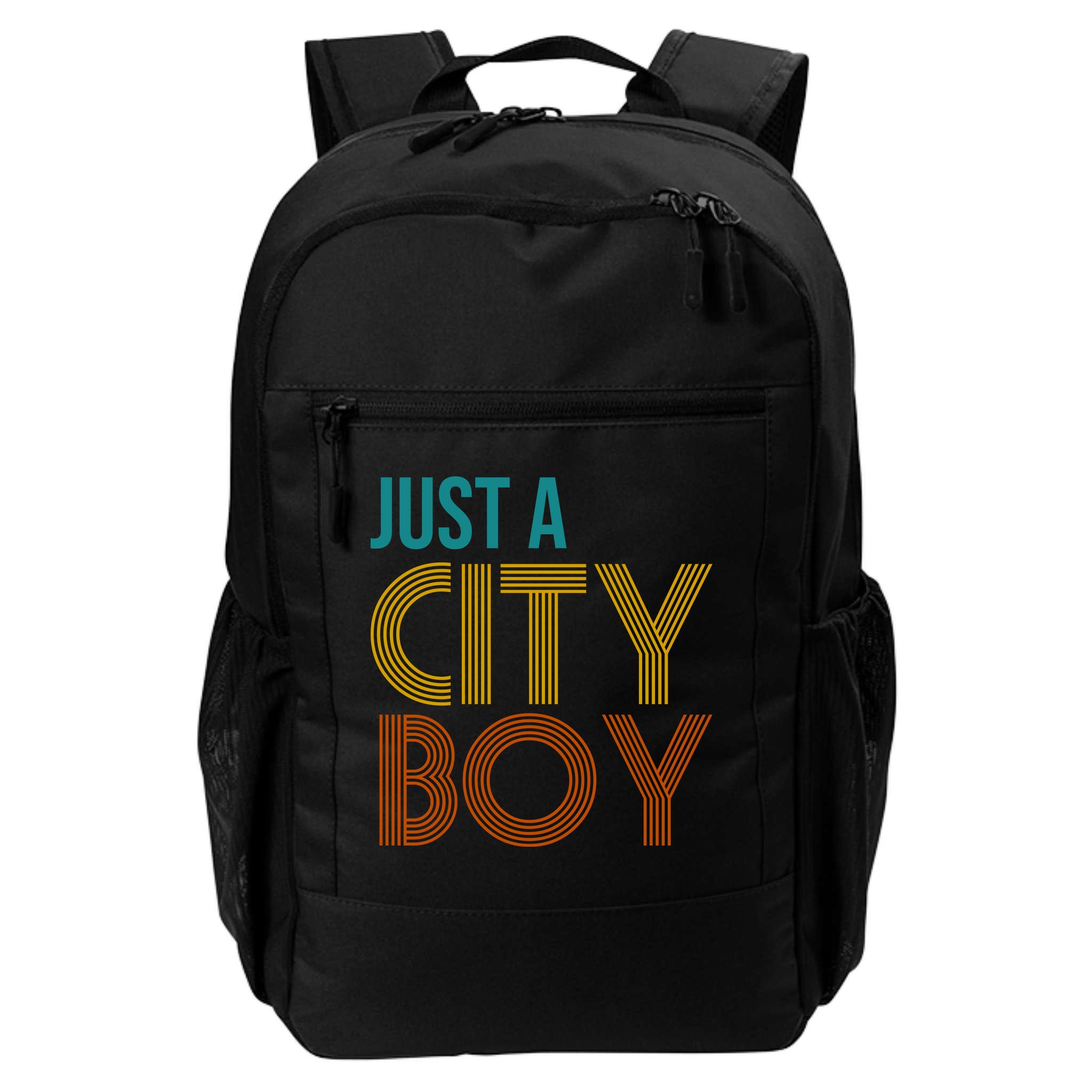 Just A City Boy Funny Backpack