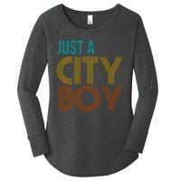 Just A City Boy Funny Women's Perfect Tri Tunic Long Sleeve Shirt