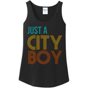 Just A City Boy Funny Ladies Essential Tank