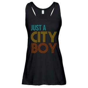 Just A City Boy Funny Ladies Essential Flowy Tank