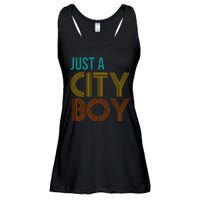 Just A City Boy Funny Ladies Essential Flowy Tank