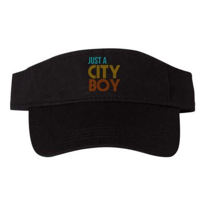 Just A City Boy Funny Valucap Bio-Washed Visor