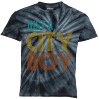 Just A City Boy Funny Kids Tie-Dye T-Shirt