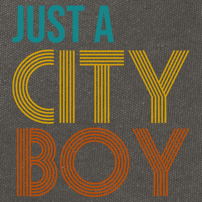 Just A City Boy Funny Cotton Canvas Backpack