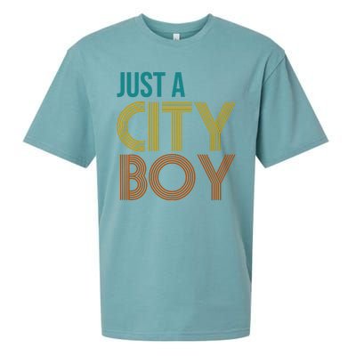 Just A City Boy Funny Sueded Cloud Jersey T-Shirt