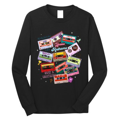 Jesus Anthems Christian Cassette Tape God Music Inspired Long Sleeve Shirt