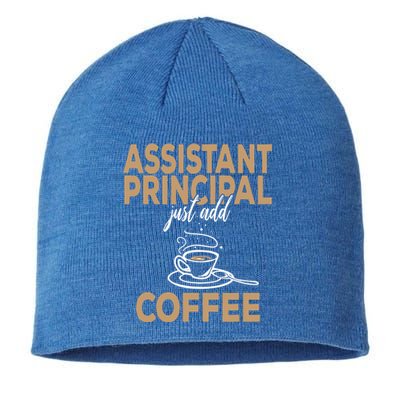 Just Add Coffee Assistant Principal Gift Sustainable Beanie