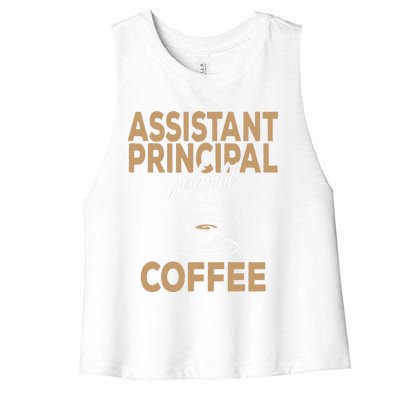 Just Add Coffee Assistant Principal Gift Women's Racerback Cropped Tank