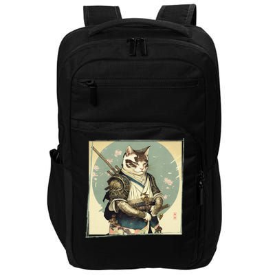 Japanese Art Cat Ninja Ukiyo-e Anime Style Samurai Cat Impact Tech Backpack