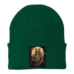 Japanese Art Cat Ninja Ukiyo-e Anime Style Samurai Cat Knit Cap Winter Beanie