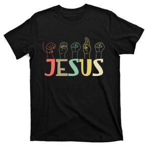 Jesus ASL Christian Deaf DHH ASL Teacher Sign Language  T-Shirt