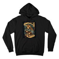 Japanese Art Cat Ninja Ukiyo-e Anime Style Samurai Cat Hoodie