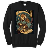 Japanese Art Cat Ninja Ukiyo-e Anime Style Samurai Cat Sweatshirt