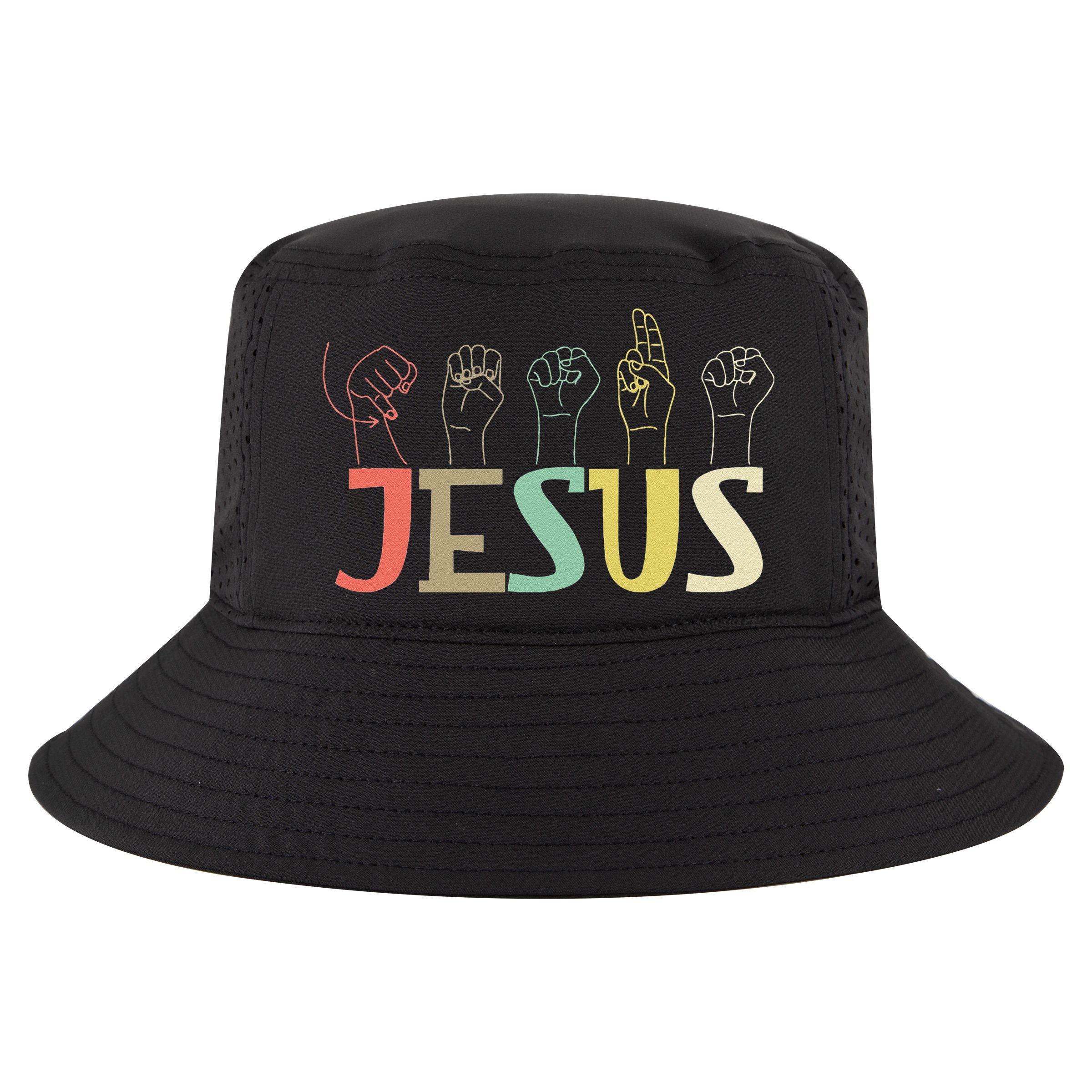 Jesus ASL Christian Deaf DHH ASL Teacher Sign Language Cool Comfort Performance Bucket Hat