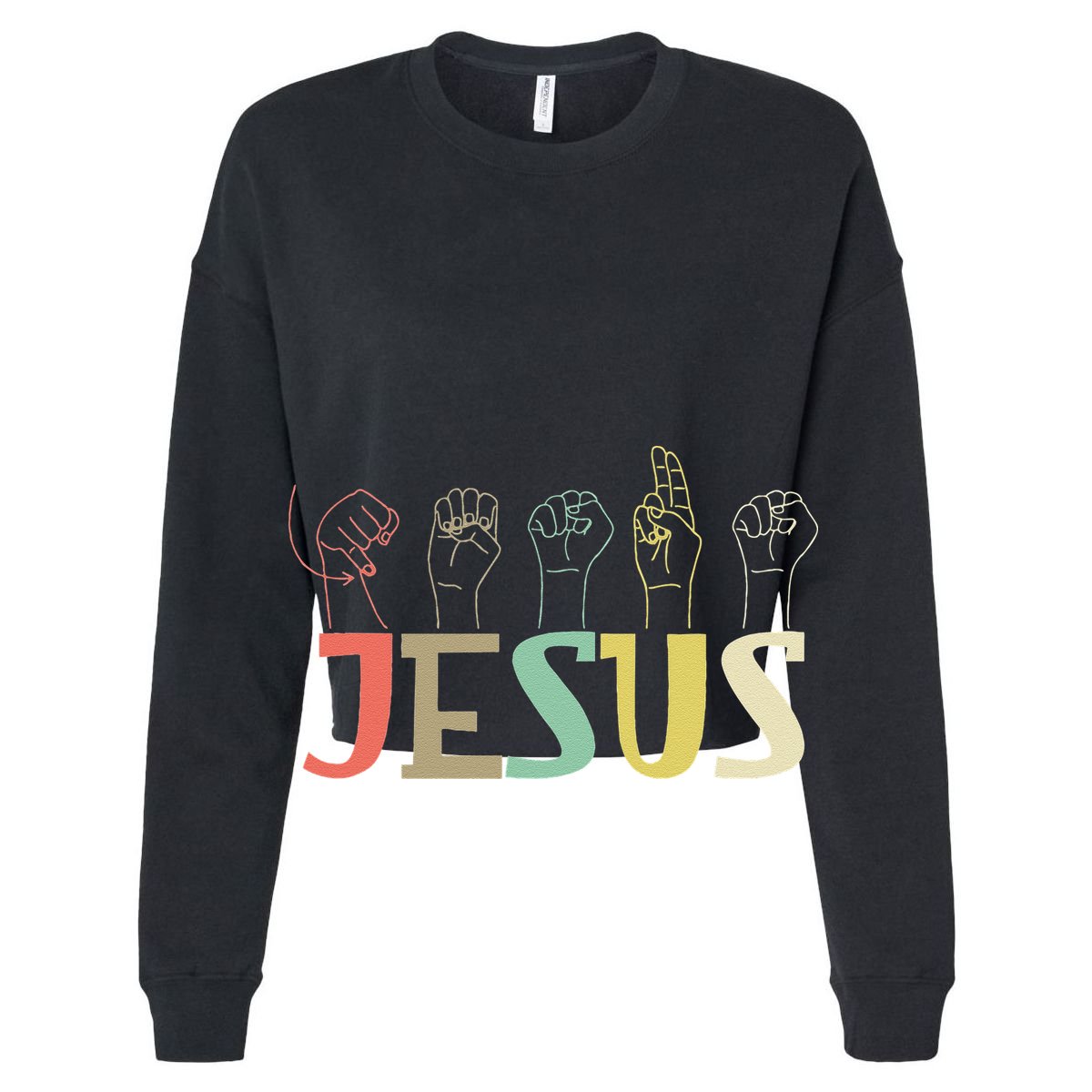 Jesus ASL Christian Deaf DHH ASL Teacher Sign Language 7 Panel Mesh Trucker Snapback Hat