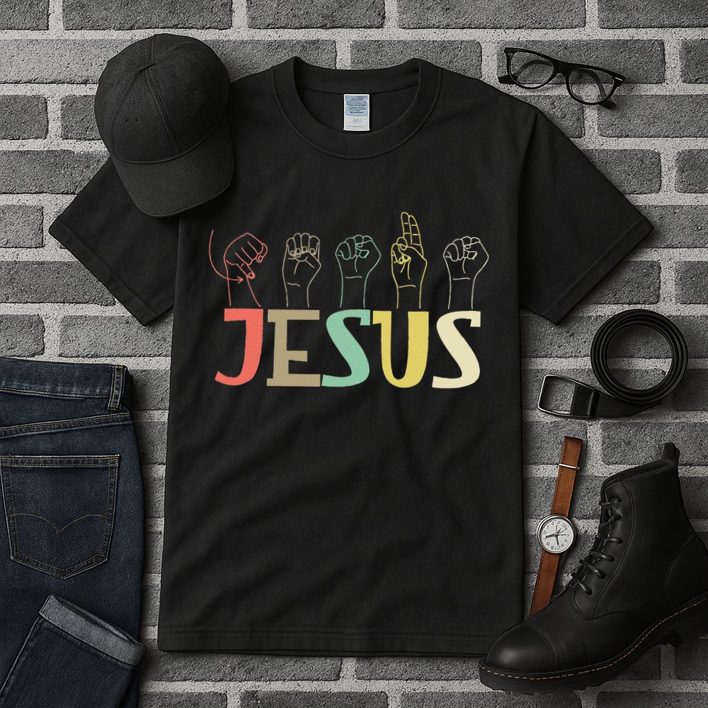 Jesus ASL Christian Deaf DHH ASL Teacher Sign Language Tall T-Shirt