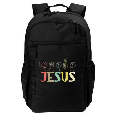 Jesus ASL Christian Deaf DHH ASL Teacher Sign Language Backpack