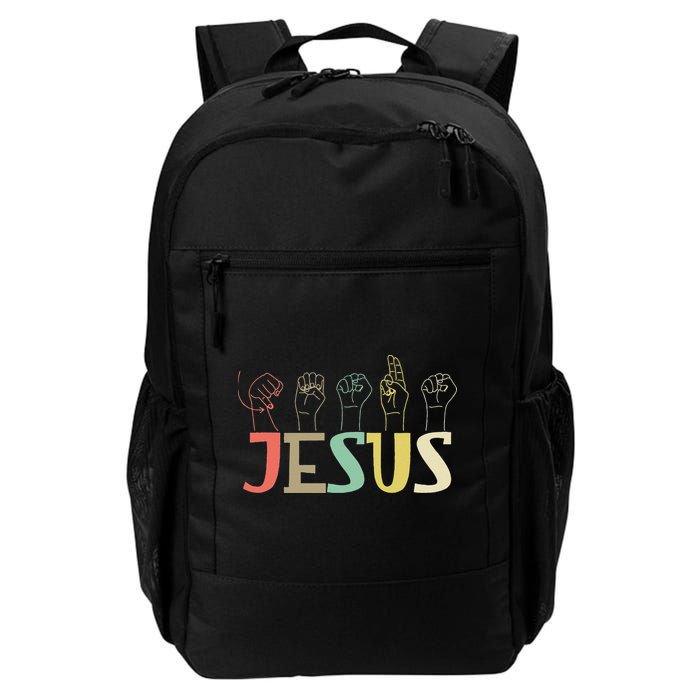 Jesus ASL Christian Deaf DHH ASL Teacher Sign Language Backpack