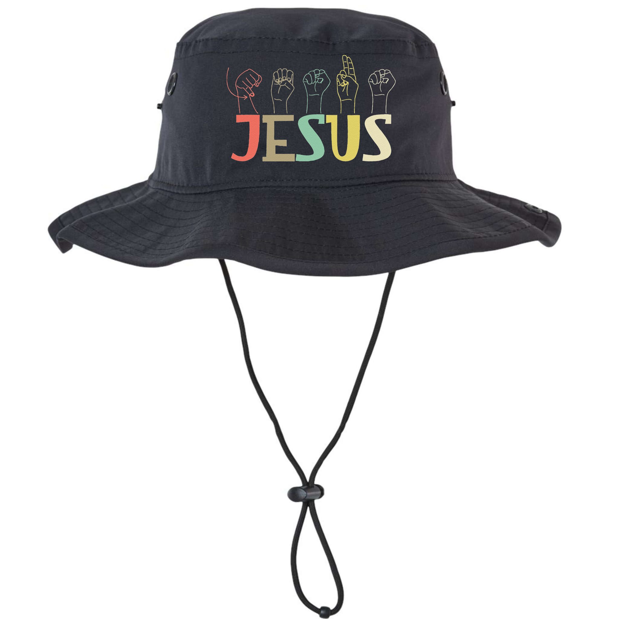 Jesus ASL Christian Deaf DHH ASL Teacher Sign Language Bucket Hat