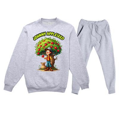 Johnny Appleseed Costume Premium Crewneck Sweatsuit Set