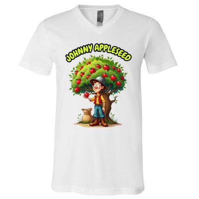 Johnny Appleseed Costume V-Neck T-Shirt