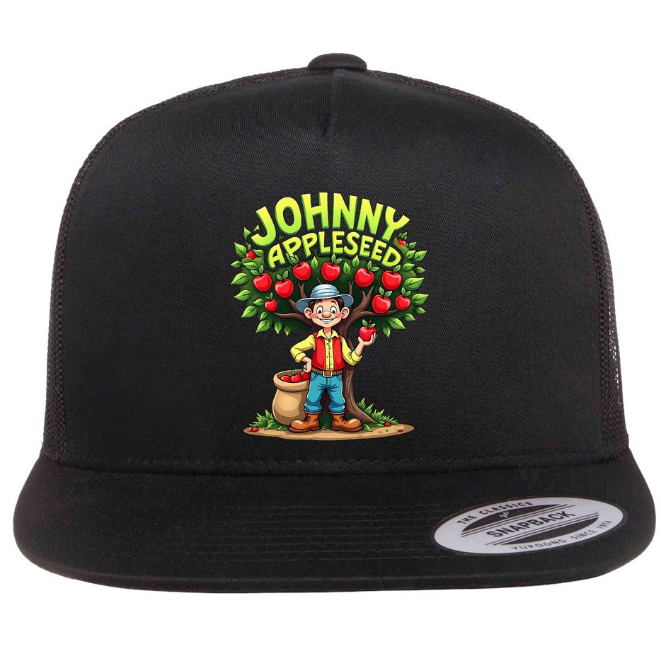 Johnny Appleseed Costume Flat Bill Trucker Hat